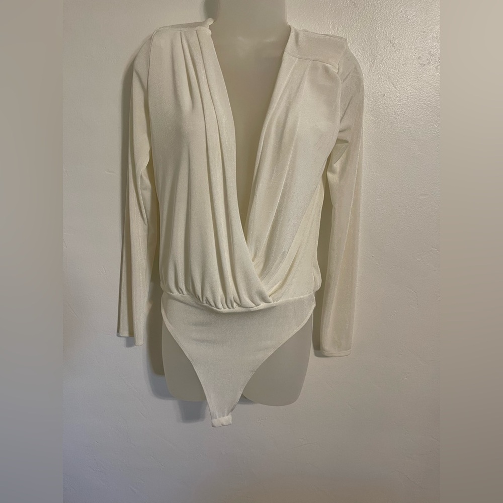 Cream Long Sleeve Bodysuit
